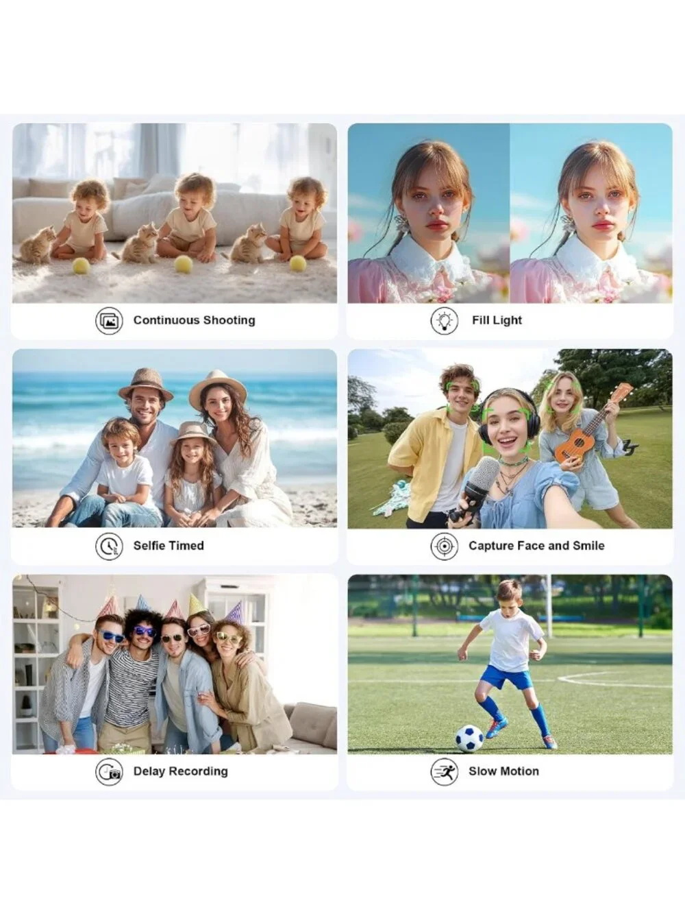 50MP Compact 4K Digital Camera with Auto-Focus, 180° Flip Screen & 16X Zoom